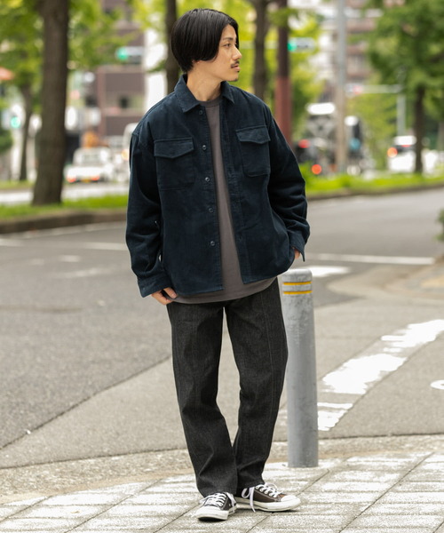 ITEMS URBANRESEARCH（アイテムズ アーバンリサーチ）の「コーデュロイ CPOシャツ（シャツ/ブラウス・メンズ・ブラック/ネイビー/オフホワイト/グレー・MEDIUM/LARGE）」の18枚目の写真