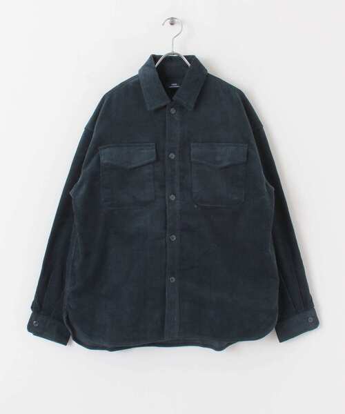 ITEMS URBANRESEARCH（アイテムズ アーバンリサーチ）の「コーデュロイ CPOシャツ（シャツ/ブラウス・メンズ・ブラック/ネイビー/オフホワイト/グレー・MEDIUM/LARGE）」の11枚目の写真