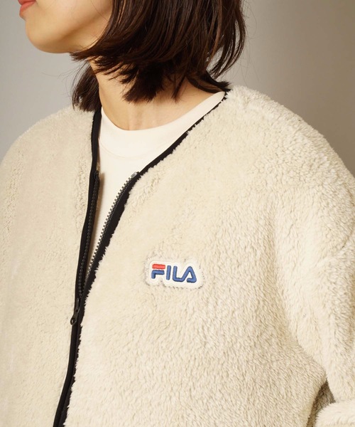 FILA(フィラ)の「【FILA / フィラ】レディースボアジャケット(ブルゾン・レディース・ライトベージュ/ブラック/ライトグレー・MEDIUM/LARGE/X-LARGE)」の7枚目の写真