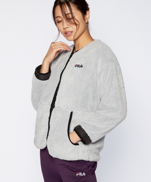 FILA(フィラ)の「【FILA / フィラ】レディースボアジャケット(ブルゾン・レディース・ライトベージュ/ブラック/ライトグレー・MEDIUM/LARGE/X-LARGE)」の19枚目の写真