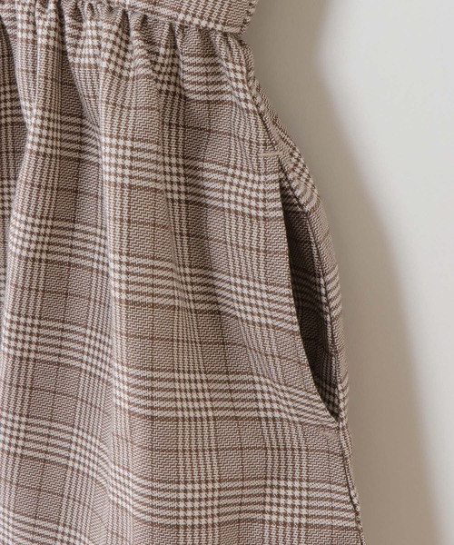 ikka（イッカ）の「【キッズ】チェック柄ドッキングワンピース（100~160cm）（ワンピース・キッズ・ブラック/オフホワイト・100/110/120/130/140/150/160）」の3枚目の写真