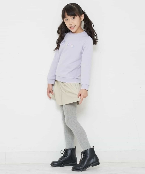 a.v.v（アーヴェヴェ）の「[140-150]【洗える】フェイクレザータックキュロット（その他パンツ・キッズ・ブラック/ベージュ・140/150）」の8枚目の写真