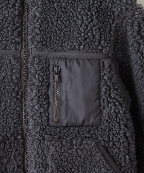 CIAOPANIC TYPY(チャオパニックティピー)の「【KIDS】【OSORO】パイピングボアジャケット(その他アウター・キッズ・チャコールグレー/アイボリー・SMALL/MEDIUM/LARGE/X-LARGE/XX-LARGE)」の3枚目の写真