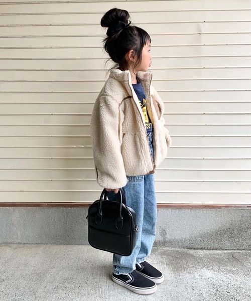 CIAOPANIC TYPY(チャオパニックティピー)の「【KIDS】【OSORO】パイピングボアジャケット(その他アウター・キッズ・チャコールグレー/アイボリー・SMALL/MEDIUM/LARGE/X-LARGE/XX-LARGE)」の16枚目の写真