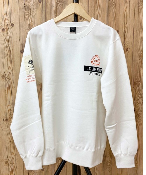 AVIREX（アヴィレックス）の「シーチングパッチ スウェット（スウェット・メンズ・オリーブ/ブラック/オフホワイト/オレンジ・XXL/M/XL/L）」の5枚目の写真