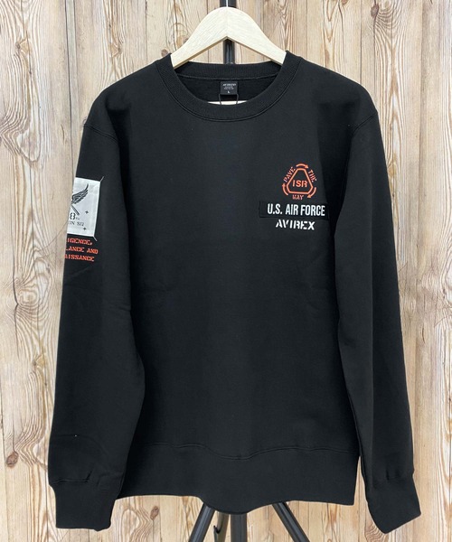 AVIREX（アヴィレックス）の「シーチングパッチ スウェット（スウェット・メンズ・オリーブ/ブラック/オフホワイト/オレンジ・XXL/M/XL/L）」の9枚目の写真