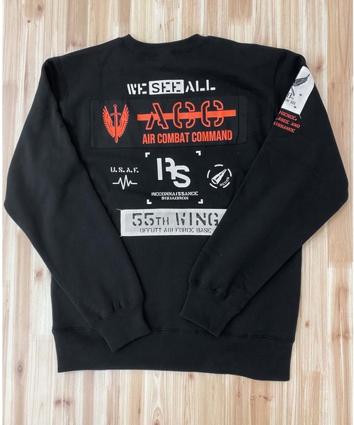 AVIREX（アヴィレックス）の「シーチングパッチ スウェット（スウェット・メンズ・オリーブ/ブラック/オフホワイト/オレンジ・XXL/M/XL/L）」の11枚目の写真