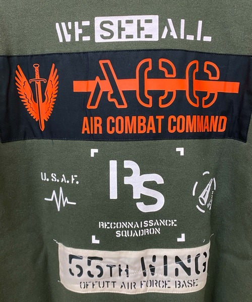 AVIREX（アヴィレックス）の「シーチングパッチ スウェット（スウェット・メンズ・オリーブ/ブラック/オフホワイト/オレンジ・XXL/M/XL/L）」の13枚目の写真