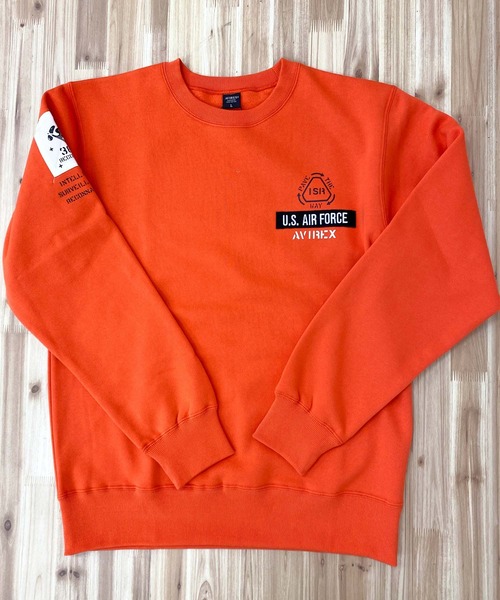 AVIREX（アヴィレックス）の「シーチングパッチ スウェット（スウェット・メンズ・オリーブ/ブラック/オフホワイト/オレンジ・XXL/M/XL/L）」の17枚目の写真