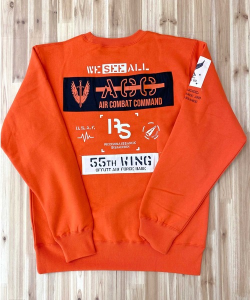 AVIREX（アヴィレックス）の「シーチングパッチ スウェット（スウェット・メンズ・オリーブ/ブラック/オフホワイト/オレンジ・XXL/M/XL/L）」の18枚目の写真