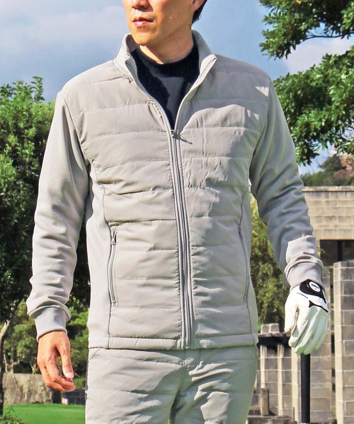 【セール】裏起毛シャギーボア ゴルフ スタンドネック ダウンジャケット ゴルフウェア メンズ（ゴルフグッズ）｜TopIsm（トップイズム）