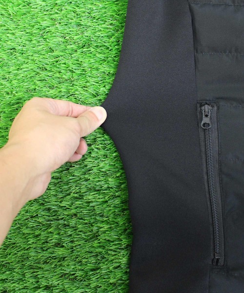 TopIsm（トップイズム）の「裏起毛シャギーボア ゴルフ スタンドネック ダウンジャケット ゴルフウェア  メンズ（ゴルフグッズ・メンズ・チャコールグレー/ブラック/ネイビー/カモフラージュ/ライトグレー/ホワイト×ブラック/グレー系カモフラージュ・LL/M/L/3L）」の14枚目の写真