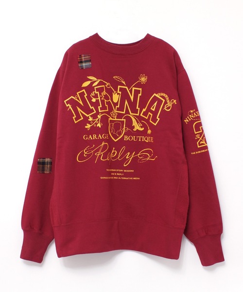 RNA（アールエヌエー）の「M1792 リメイクカレッジトレーナー（スウェット・レディース・ブラック/グリーン/バーガンディー・MEDIUM）」の3枚目の写真