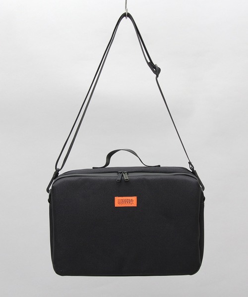 UNIVERSAL OVERALL（ユニバーサルオーバーオール）の「カルゼ調ポリエステル PC収納 ショルダーバッグ（ビジネスバッグ・メンズ・ブラック・FREE）」の9枚目の写真