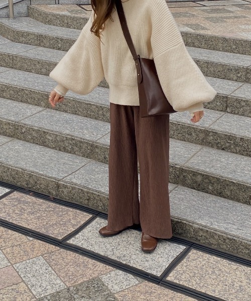 moi tytto（モイテュット）の「フェイクレザーボックスバッグ（ショルダーバッグ・レディース・ブラウン/ベージュ・FREE）」の15枚目の写真