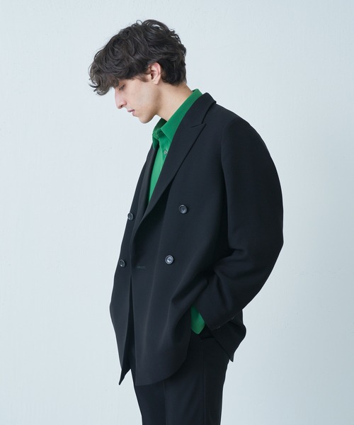 Lui's(ルイス)の「【オリジナルファブリック4×4セットアップシリーズ】 ダブルボクシージャケット(テーラードジャケット・メンズ・ブラック/グリーン・SMALL/MEDIUM)」の9枚目の写真