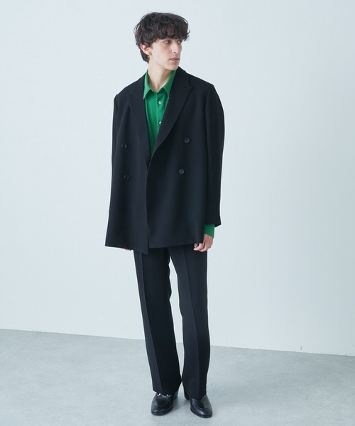 Lui's(ルイス)の「【オリジナルファブリック4×4セットアップシリーズ】 ダブルボクシージャケット(テーラードジャケット・メンズ・ブラック/グリーン・SMALL/MEDIUM)」の21枚目の写真