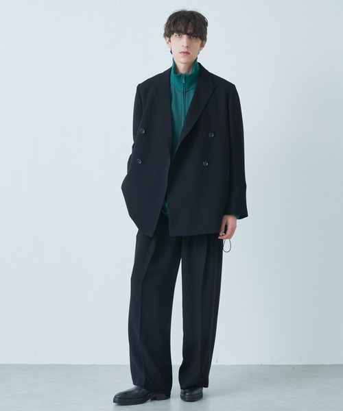 Lui's(ルイス)の「【オリジナルファブリック4×4セットアップシリーズ】 ダブルボクシージャケット(テーラードジャケット・メンズ・ブラック/グリーン・SMALL/MEDIUM)」の5枚目の写真