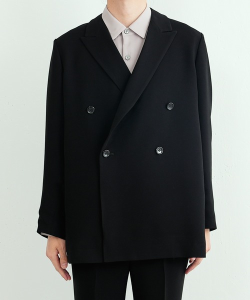 Lui's(ルイス)の「【オリジナルファブリック4×4セットアップシリーズ】 ダブルボクシージャケット(テーラードジャケット・メンズ・ブラック/グリーン・SMALL/MEDIUM)」の11枚目の写真