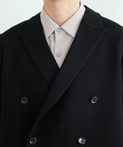 Lui's(ルイス)の「【オリジナルファブリック4×4セットアップシリーズ】 ダブルボクシージャケット(テーラードジャケット・メンズ・ブラック/グリーン・SMALL/MEDIUM)」の15枚目の写真