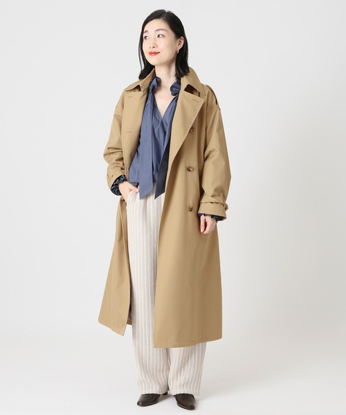 journal standard L'essage（ジャーナルスタンダードレサージュ）の「高密度撥水ギャバトレンチコート◆（トレンチコート・レディース・ベージュ・FREE）」の5枚目の写真