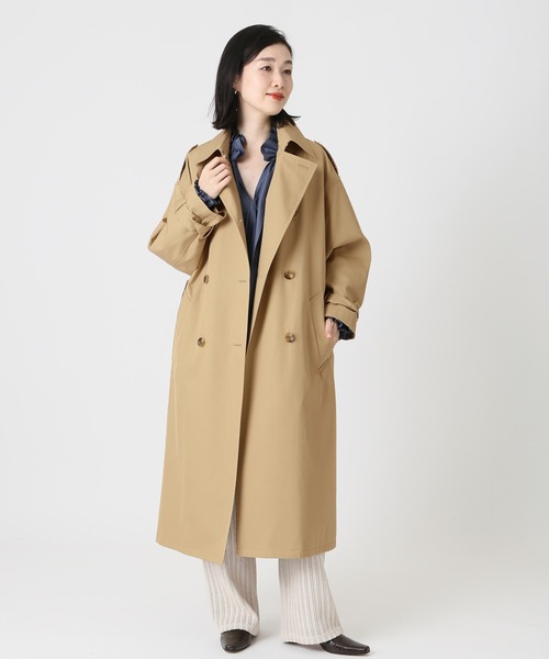 journal standard L'essage（ジャーナルスタンダードレサージュ）の「高密度撥水ギャバトレンチコート◆（トレンチコート・レディース・ベージュ・FREE）」の6枚目の写真