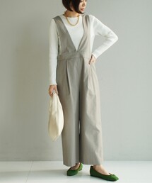 UNTITLED | クロップ丈 Vネックサロペット【洗える】(サロペット/オーバーオール)