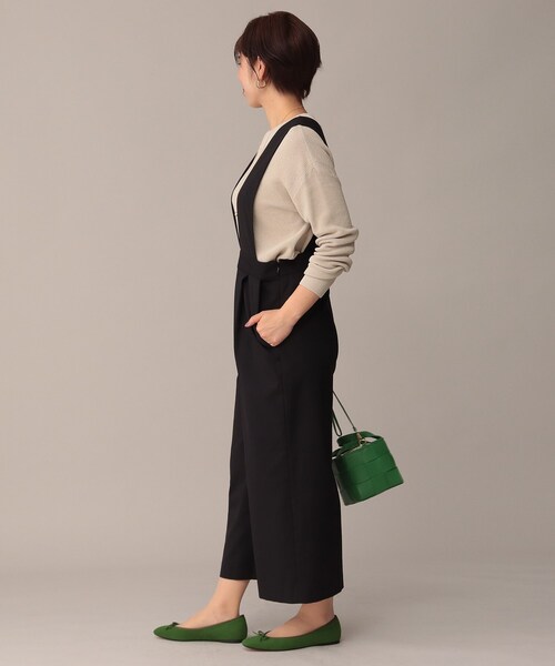 UNTITLED アンタイトル 【こなれ感】リラクシオン ツイル オールインワン S・Mサイズ展開】サイドリボンオールインワン