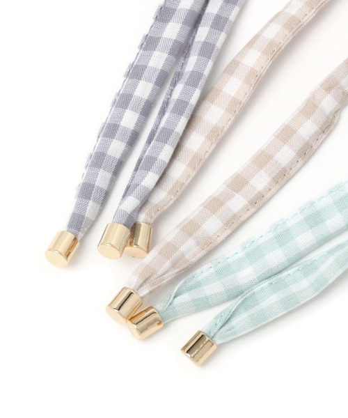 repipi armario（レピピ アルマリオ）の「ギンガムチェックグルグルヘアワイヤー（その他ヘアアクセサリー・キッズ・ブラック系その他/グレー系その他/グリーン/ベージュ・FREE）」の7枚目の写真