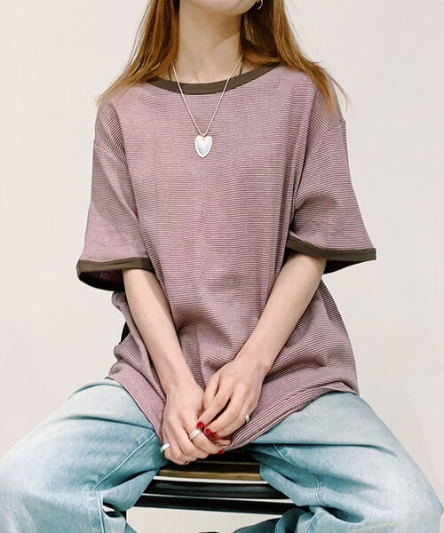 MILLER（ミラー）の「【MILLER/ミラー】Oriens 別注 Loose TEE（Tシャツ/カットソー・レディース・ホワイト/ブラック/ピンク/オレンジ/ブルー/グリーン・MEDIUM/LARGE）」の5枚目の写真