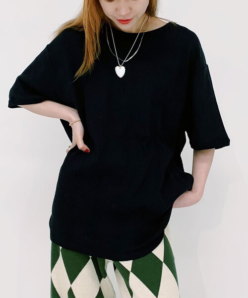 MILLER（ミラー）の「【MILLER/ミラー】Oriens 別注 Loose TEE（Tシャツ/カットソー・レディース・ホワイト/ブラック/ピンク/オレンジ/ブルー/グリーン・MEDIUM/LARGE）」の2枚目の写真