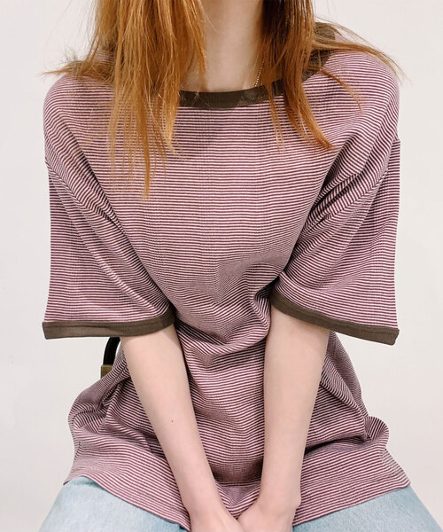 MILLER（ミラー）の「【MILLER/ミラー】Oriens 別注 Loose TEE（Tシャツ/カットソー・レディース・ホワイト/ブラック/ピンク/オレンジ/ブルー/グリーン・MEDIUM/LARGE）」の7枚目の写真