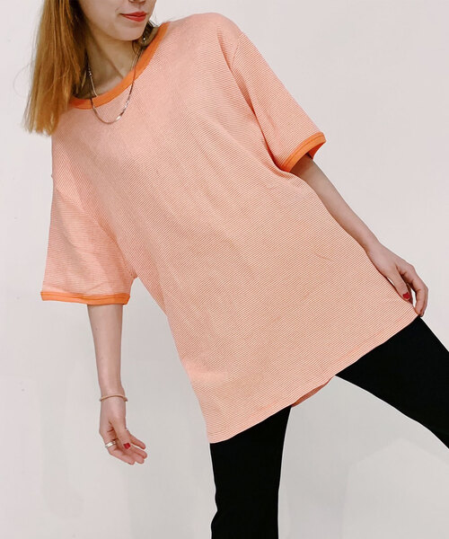 MILLER（ミラー）の「【MILLER/ミラー】Oriens 別注 Loose TEE（Tシャツ/カットソー・レディース・ホワイト/ブラック/ピンク/オレンジ/ブルー/グリーン・MEDIUM/LARGE）」の9枚目の写真