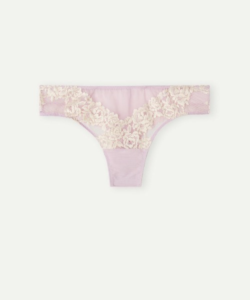 Intimissimi(インティミッシミ)の「Pretty Flowers ブラジリアンパンティ(ショーツ・レディース・ライラック/グレイッシュブルー/ペールイエロー/クリアグリーン・S/M/L)」の6枚目の写真