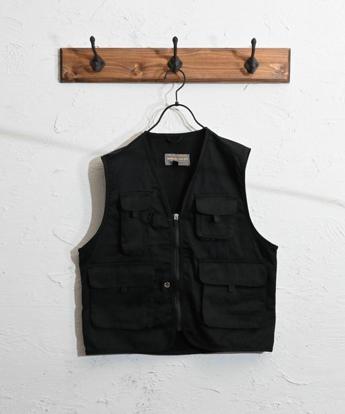 Burner（バーナー）の「【BURNER SELECT】T/Cフィッシングベスト（ベスト・メンズ・カーキ/ベージュ/チャコールグレー・M/L/XL）」の2枚目の写真