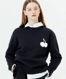 KIRSH UNI MIDDLE CHERRY KNIT LS/キルシーミドルチェリーニット