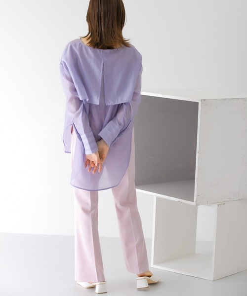 KBF（ケイビーエフ）の「スリムフレアイージーパンツ（その他パンツ・レディース・ブラック/ピンク/グリーン/アイボリー・ONE）」の19枚目の写真