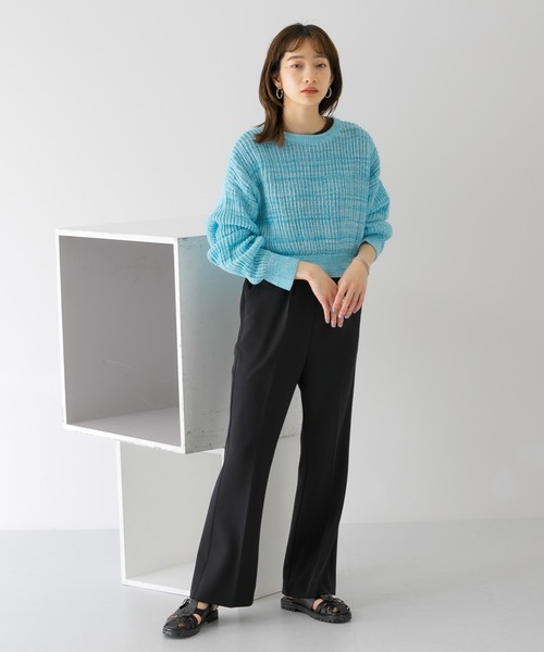 KBF（ケイビーエフ）の「スリムフレアイージーパンツ（その他パンツ・レディース・ブラック/ピンク/グリーン/アイボリー・ONE）」の11枚目の写真