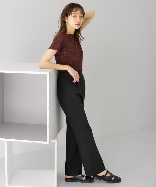 KBF（ケイビーエフ）の「スリムフレアイージーパンツ（その他パンツ・レディース・ブラック/ピンク/グリーン/アイボリー・ONE）」の16枚目の写真