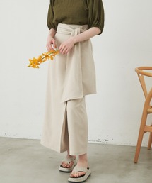 hinari | リボンベルト付きラップ風スカート(スカート)