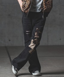 mp10073-Likes vintage processing semi-flared silhouette jeans Ⅱ デニムパンツ