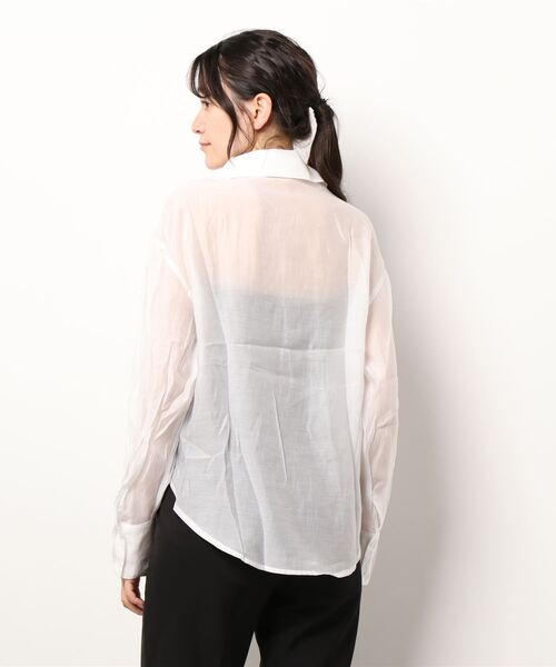 aimoha（アイモハ）の「透け感UVカットブラウス（シャツ/ブラウス・レディース・ホワイト/イエロー/ブルー・FREE）」の4枚目の写真