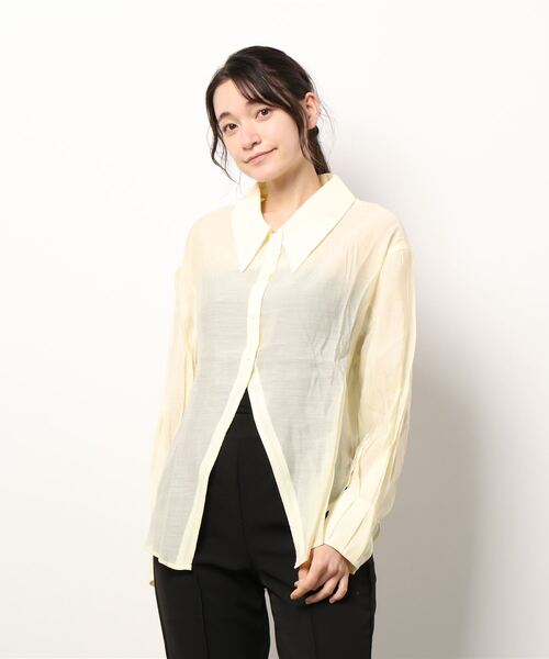 aimoha（アイモハ）の「透け感UVカットブラウス（シャツ/ブラウス・レディース・ホワイト/イエロー/ブルー・FREE）」の7枚目の写真