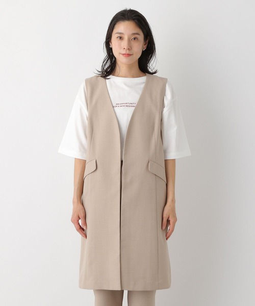 LEPSIM（レプシィム）の「キレイめジレ[2022春夏]　264332（その他アウター・レディース・グレイッシュベージュ/ネイビー/ライム・TALL/FREE）」の11枚目の写真