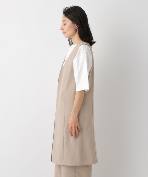 LEPSIM（レプシィム）の「キレイめジレ[2022春夏]　264332（その他アウター・レディース・グレイッシュベージュ/ネイビー/ライム・TALL/FREE）」の6枚目の写真