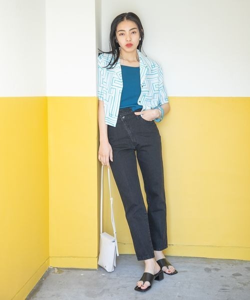 ブラウス シャツ パターン ポケット シャツ 柄シャツ  総柄 レディース JEANASIS（ジーナシス）の「パターンアソートショートシャツSS