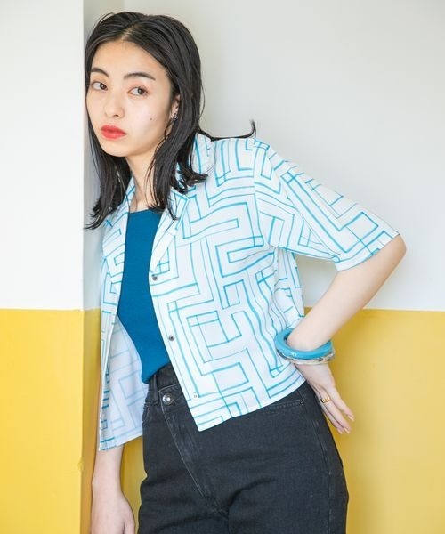 CPOスーパーショートブラウス ウォッシャブル】トリアセジョーゼット ブラウス