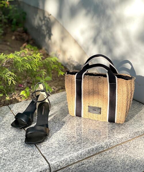 OPAQUE.CLIP（オペークドットクリップ）の「◆雑材ペーパーテープミドルトートバッグ（トートバッグ・レディース・ブラック/ダークブラウン/ベージュ・00）」の10枚目の写真