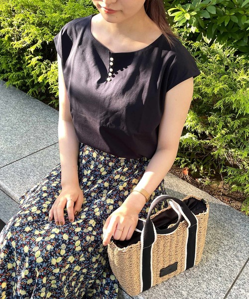 OPAQUE.CLIP（オペークドットクリップ）の「◆雑材ペーパーテープミドルトートバッグ（トートバッグ・レディース・ブラック/ダークブラウン/ベージュ・00）」の17枚目の写真