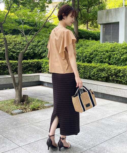 OPAQUE.CLIP（オペークドットクリップ）の「◆雑材ペーパーテープミドルトートバッグ（トートバッグ・レディース・ブラック/ダークブラウン/ベージュ・00）」の19枚目の写真